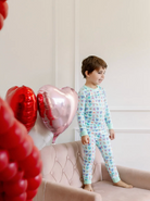 Blue Convo Hearts PJ Set from Anderson Parker