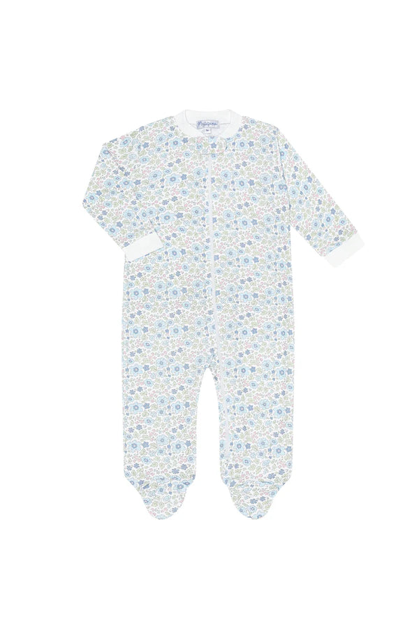 Blue Meadow Zipper Footie from Anderson Parker