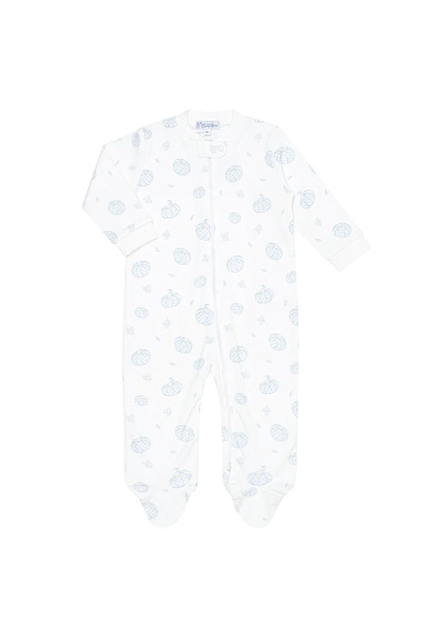 Blue Pumpkin Patch Zipper Footie from Anderson Parker