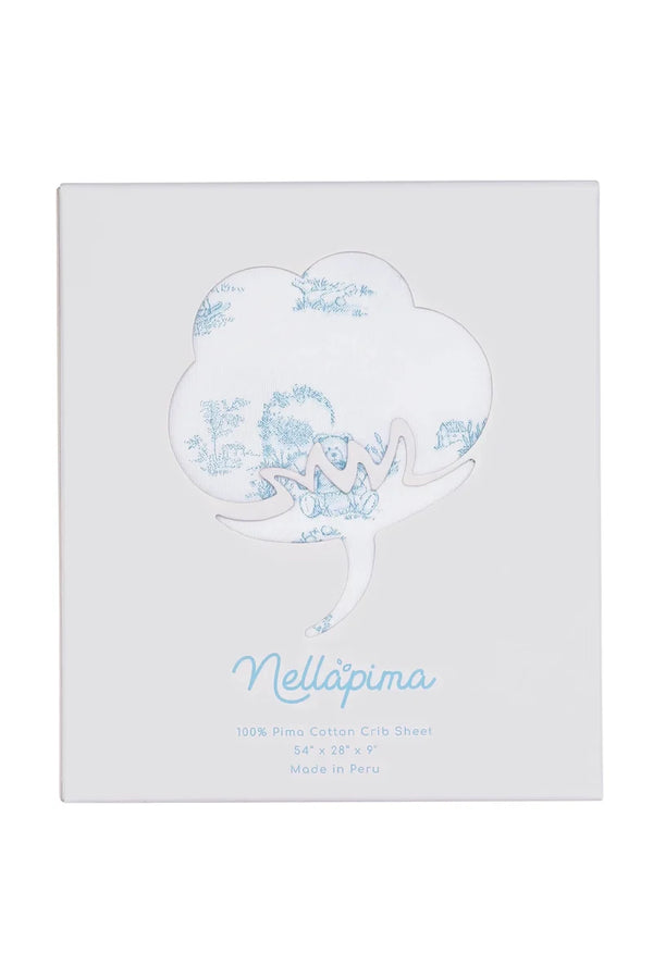 Blue Toile Baby Crib Sheets from Anderson Parker