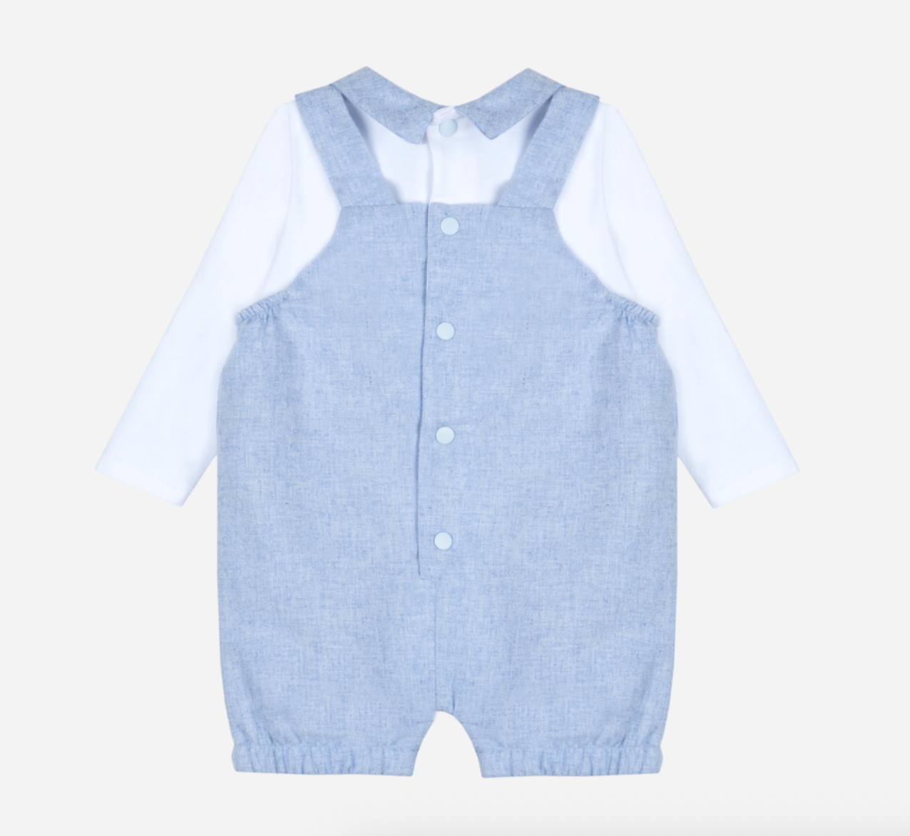 Blue and white romper from Anderson Parker