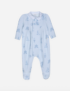 Blue toile du jouy babygrow from Anderson Parker