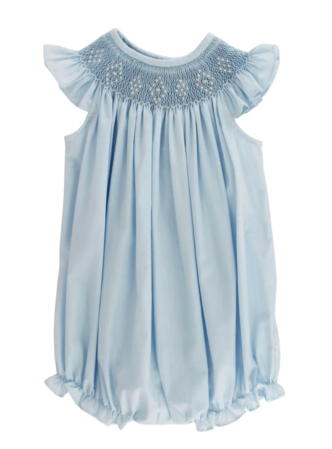 Blue with White Geometric - Bishop Romper from Anderson Parker