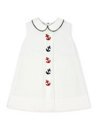 Bluebonnet Dress Simply White Seersucker - Anchors from Anderson Parker