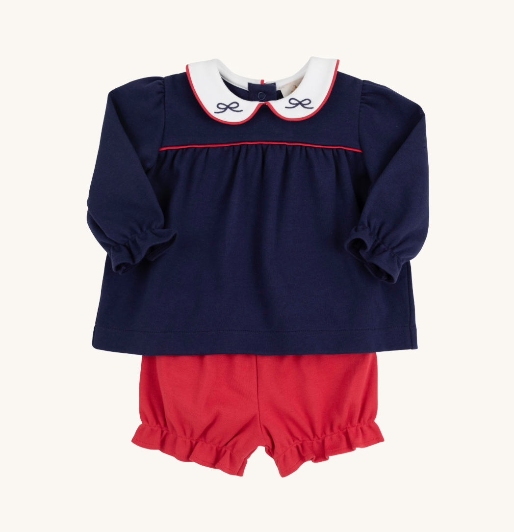 Bon Air Bloomer Set - Pima - Nantucket Navy/Richmond Red/Worth Ave White from Anderson Parker