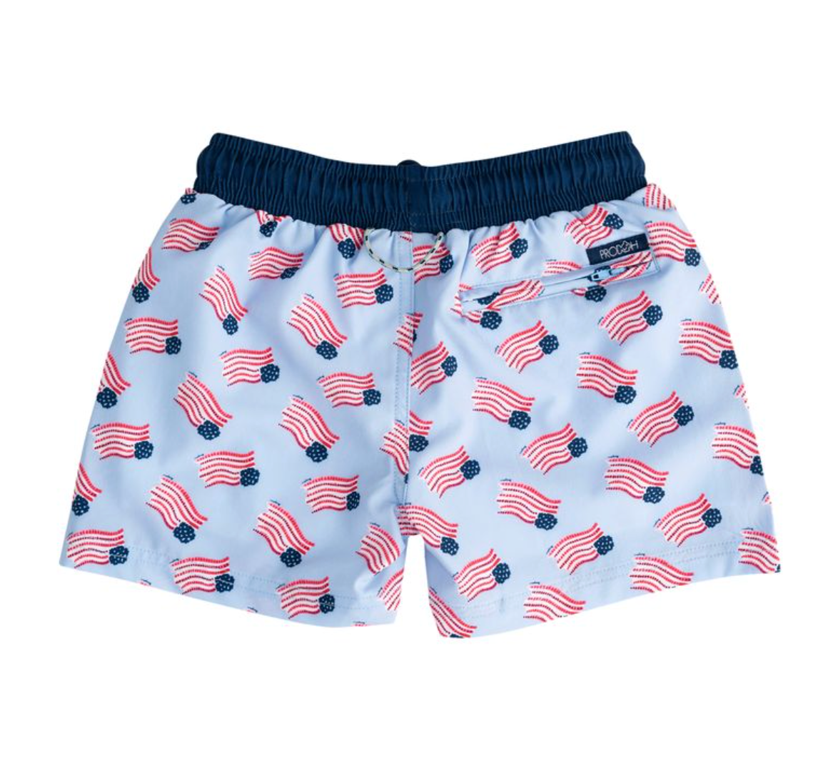 Boogie Board Swim Trunk - American Flag Print from Anderson Parker