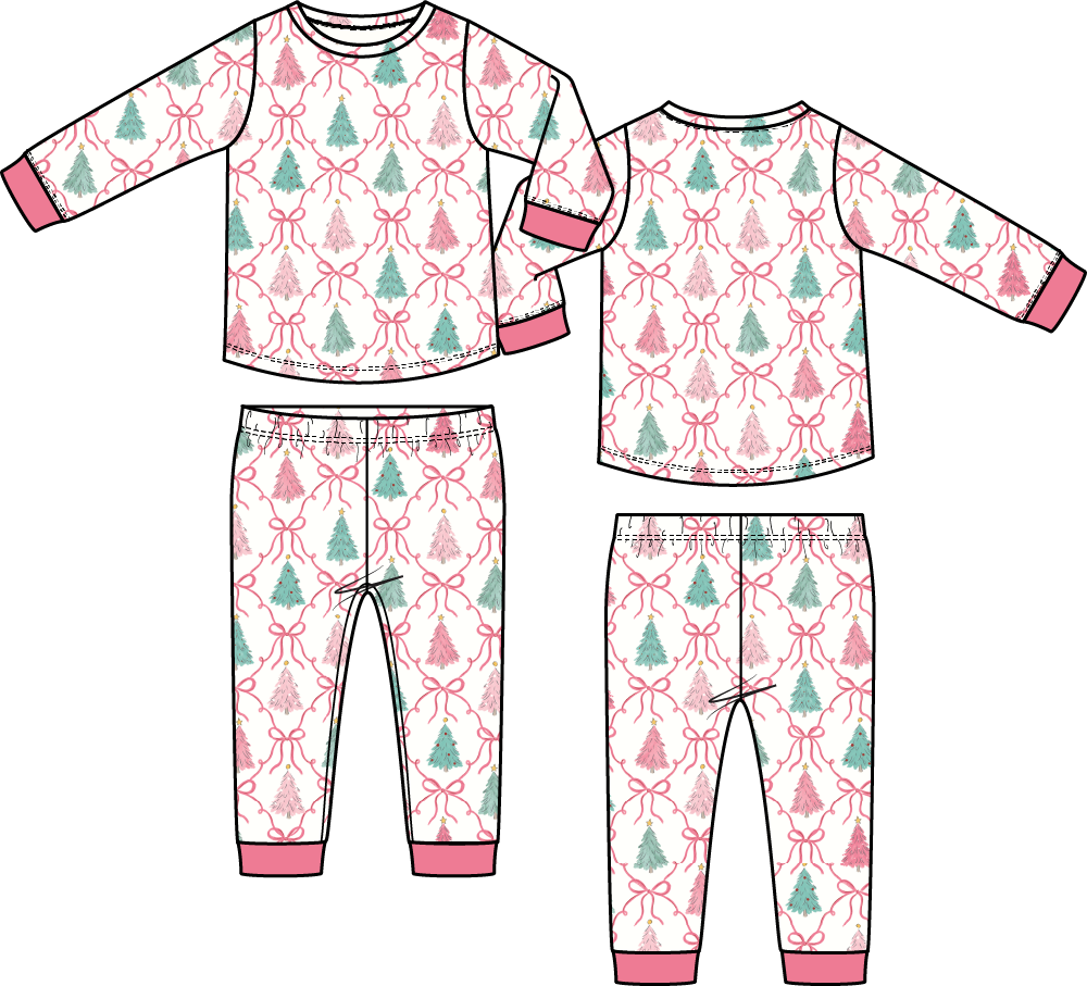 Bow Trellis Tree - Long Sleeve Loungewear Set from Anderson Parker