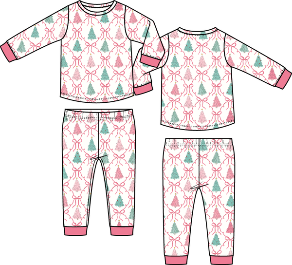 Bow Trellis Tree - Long Sleeve Loungewear Set from Anderson Parker