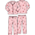 Bows & Santa - Kids Long Sleeve Coat Style With Pant from Anderson Parker