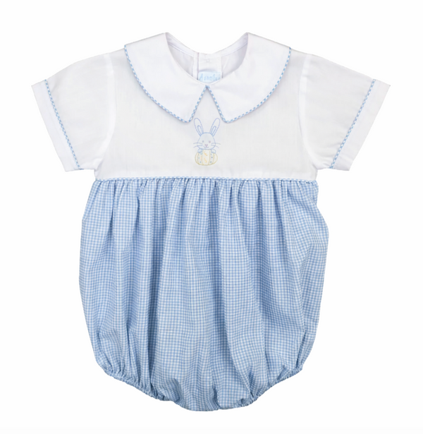 Boy Bunny Blue Check Bubble from Anderson Parker
