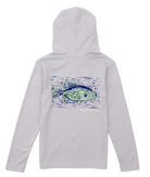 Boys Shade Performance Hoodie Crappie Ice Grey from Anderson Parker
