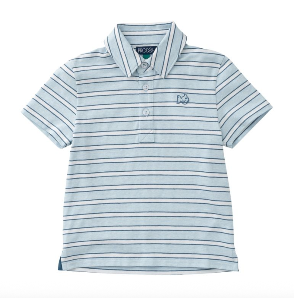 Boys Short Sleeve Too Cool for School - Ice Water Copen Blue Stripe from Anderson Parker