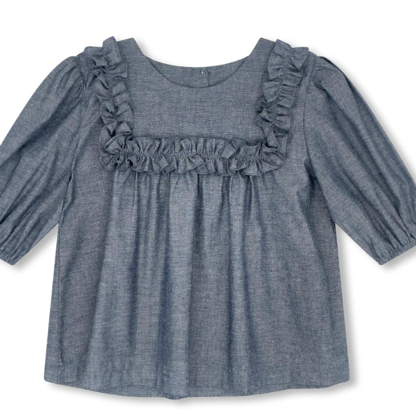 Brynlee Blouse - Dover Denim from Anderson Parker