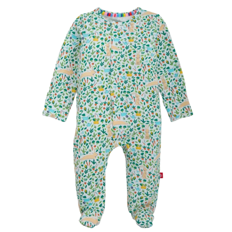Bunny Garden Modal Magnetic Footie from Anderson Parker