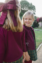 Burgundy Pocket Bows Cardigan from Anderson Parker