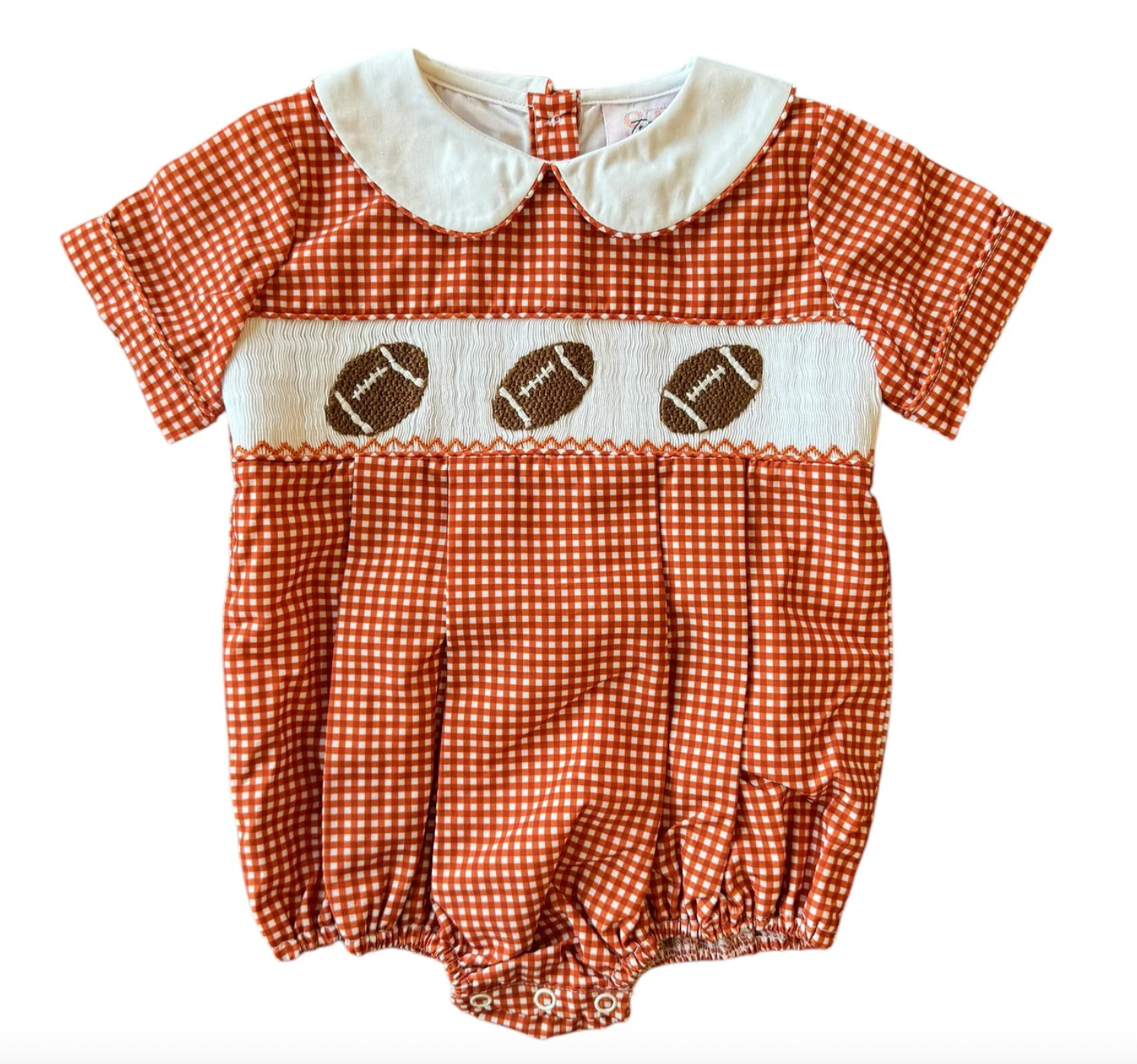 Burnt Orange Gingham Football Noah Bubble from Anderson Parker