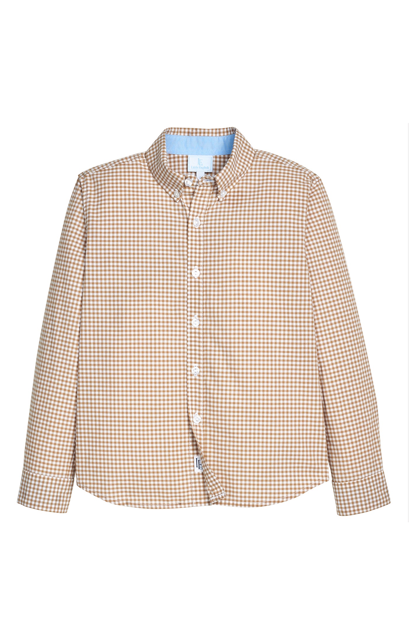 Button Down Shirt - Khaki Gingham from Anderson Parker