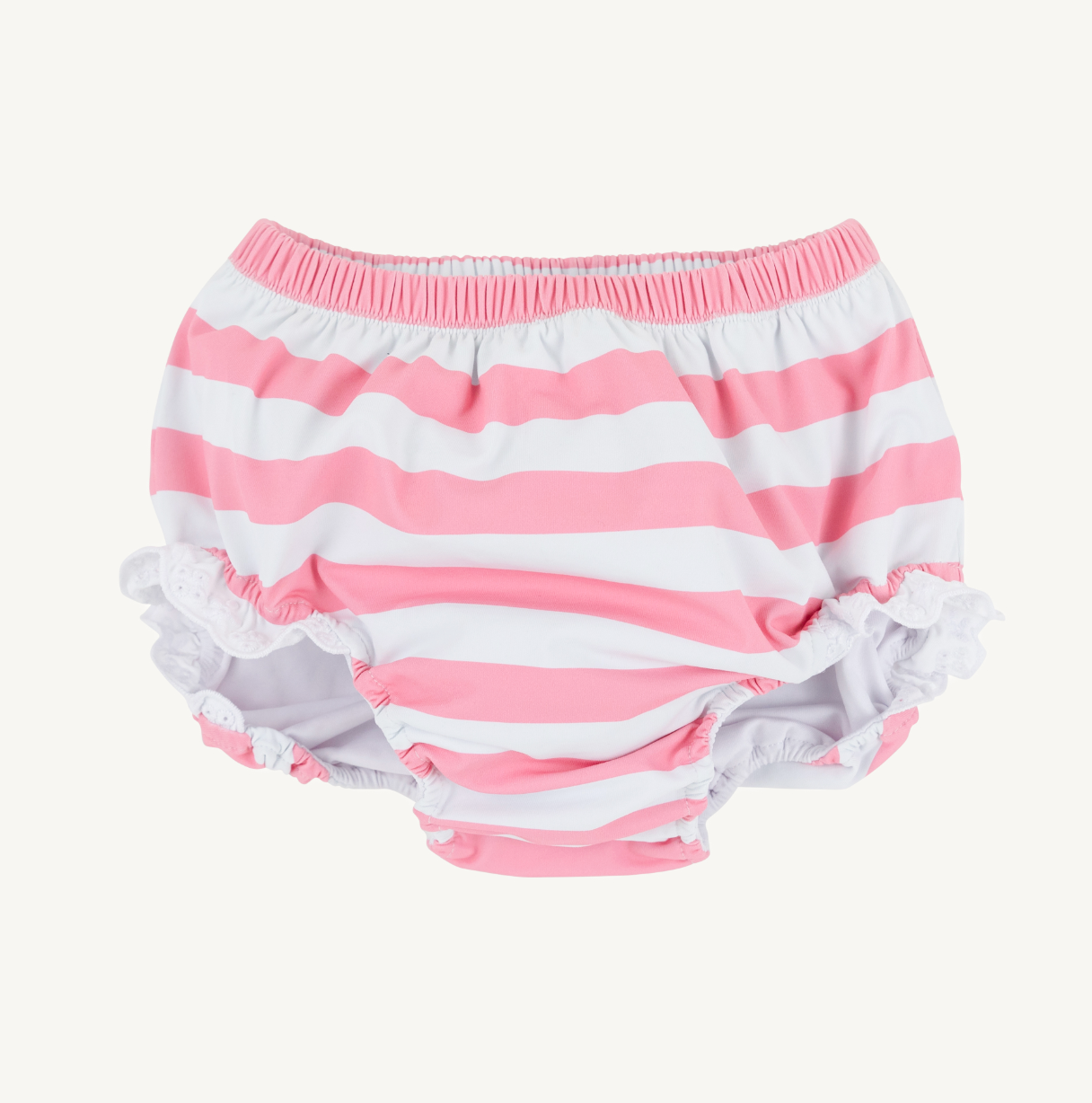 Byrde Bloomer - Swim - Caicos Cabana Stripe (Hamptons Hot Pink)/Worth Ave White from Anderson Parker