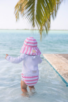 Byrde Bloomer - Swim - Caicos Cabana Stripe (Hamptons Hot Pink)/Worth Ave White from Anderson Parker