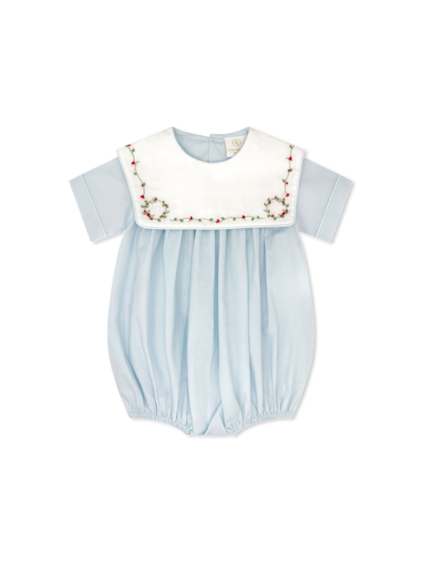 CHRISTIAN BUBBLE BLESSINGS BLUE BATISTE, HOLLY EMBROIDERY from Anderson Parker