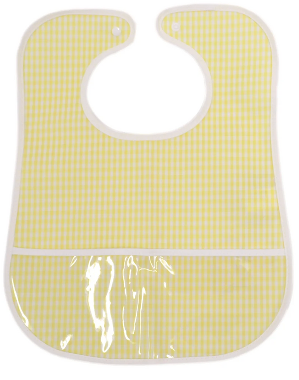 CLEAN UP BIB - GINGHAM BUTTERCUP from Anderson Parker