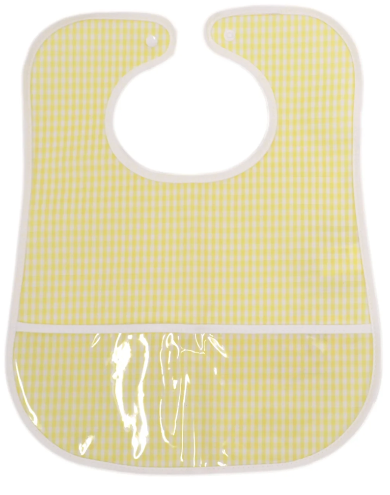CLEAN UP BIB - GINGHAM BUTTERCUP from Anderson Parker