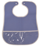 CLEAN UP BIB - GINGHAM ROYAL from Anderson Parker