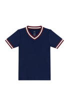 Navy/Maroon Courtside Kids V-neck from Anderson Parker
