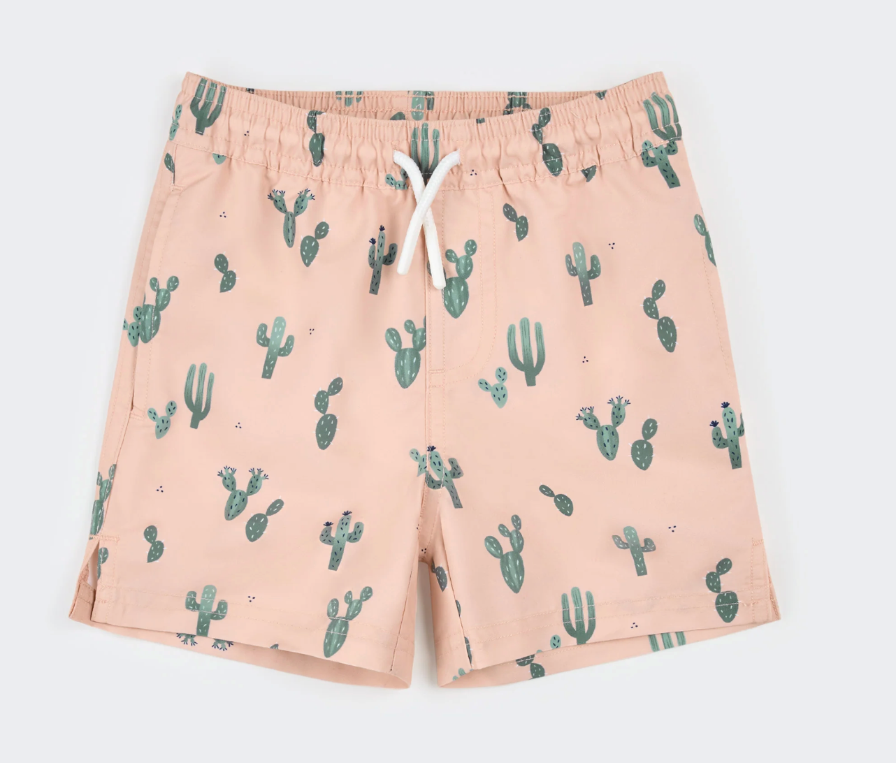 Cactus Print on Coral Swim Trunks from Anderson Parker