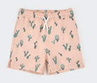 Cactus Print on Coral Swim Trunks from Anderson Parker