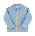 Caldwell Quilted Coat - Barrington Blue/Barrington Blue Mini Windowpane/Keeneland Khaki from Anderson Parker