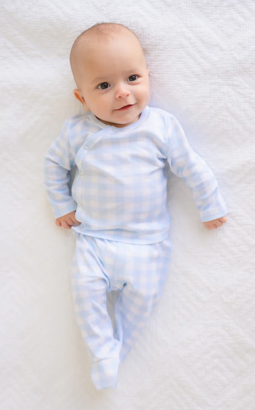 Cameron Cross-Front Set - Buckhead Blue Gingham from Anderson Parker