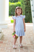 Camilla Dress - Dusty Blue Stripe/Light Pink from Anderson Parker