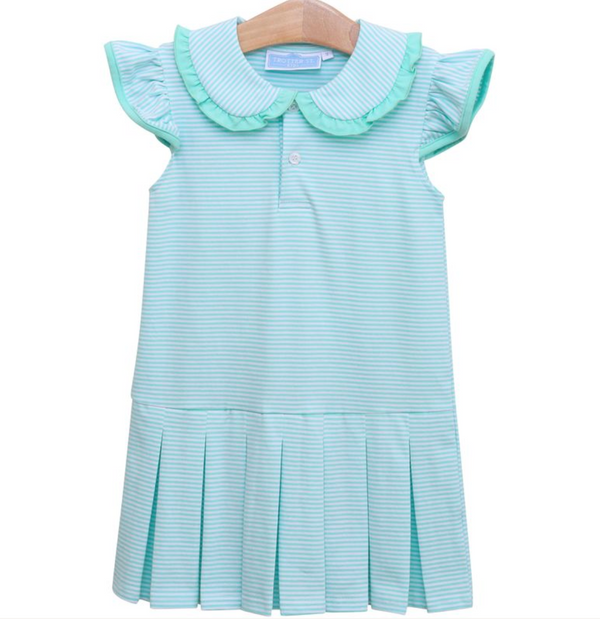 Camilla Dress - Mint Stripe from Anderson Parker