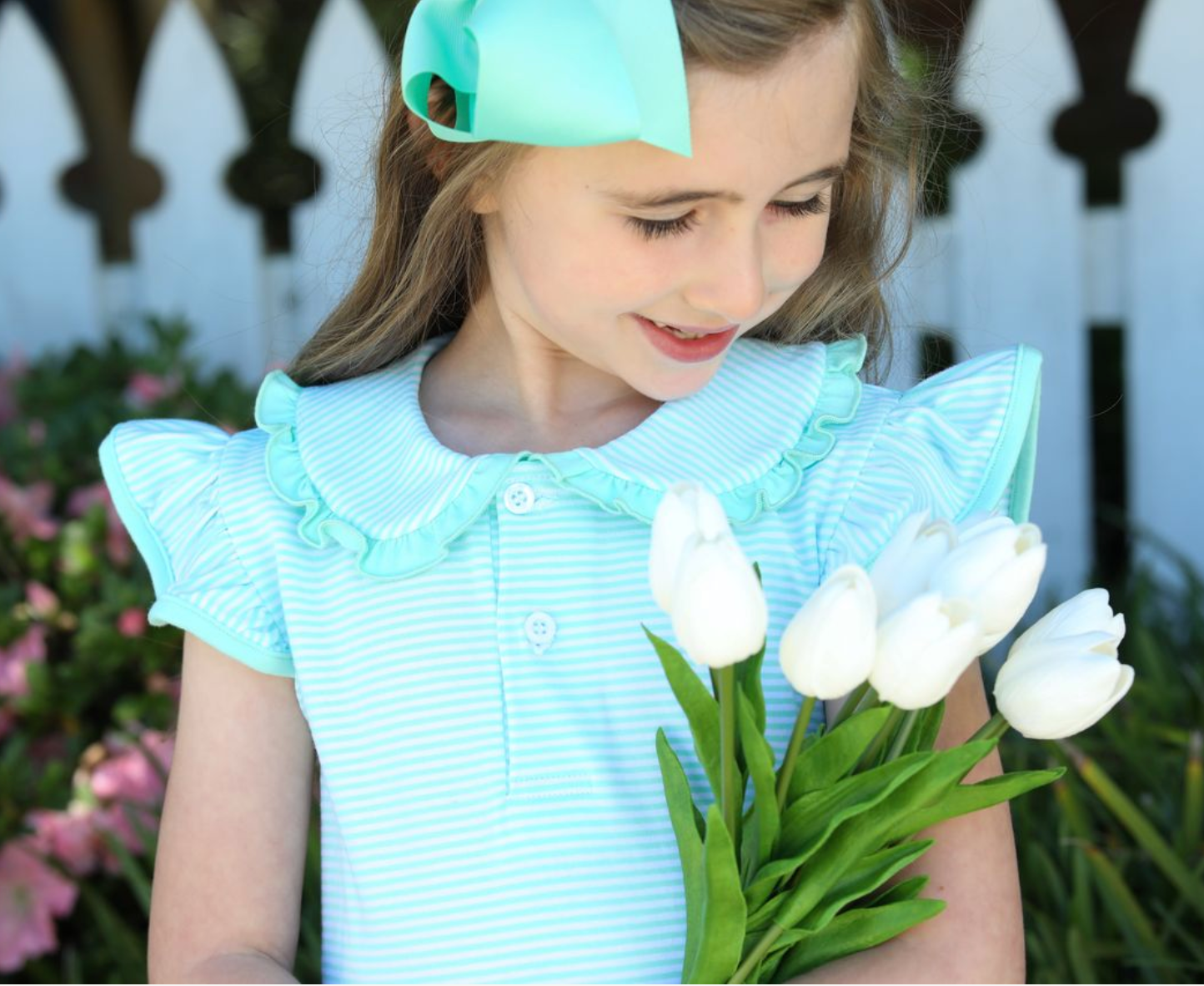 Camilla Dress - Mint Stripe from Anderson Parker