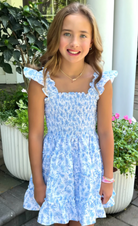 Camille Dress Blue Floral Knit from Anderson Parker