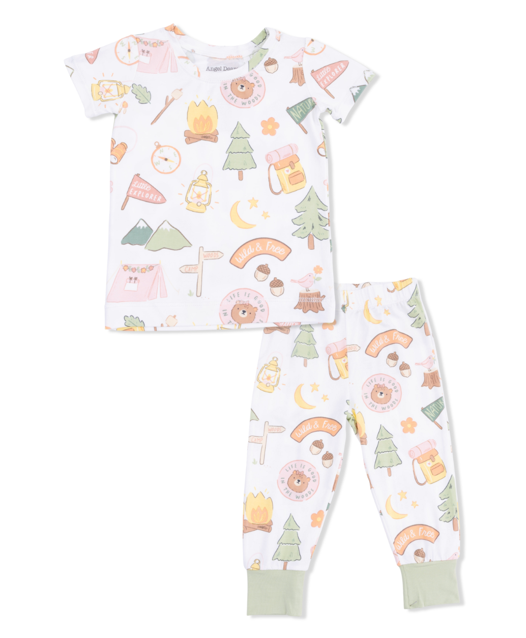 Camping Pink - Short Sleeve Loungewear Set from Anderson Parker