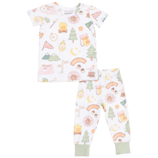 Camping Pink - Short Sleeve Loungewear Set from Anderson Parker