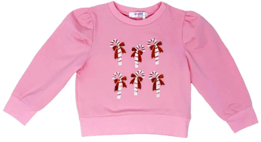 Candy Cane Pink Sequin Puff Shirt from Anderson Parker