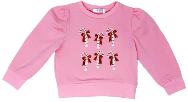 Candy Cane Pink Sequin Puff Shirt from Anderson Parker