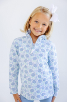 Canter Collar Half-Zip - Handful of Hydrangeas/Beale Street Blue from Anderson Parker