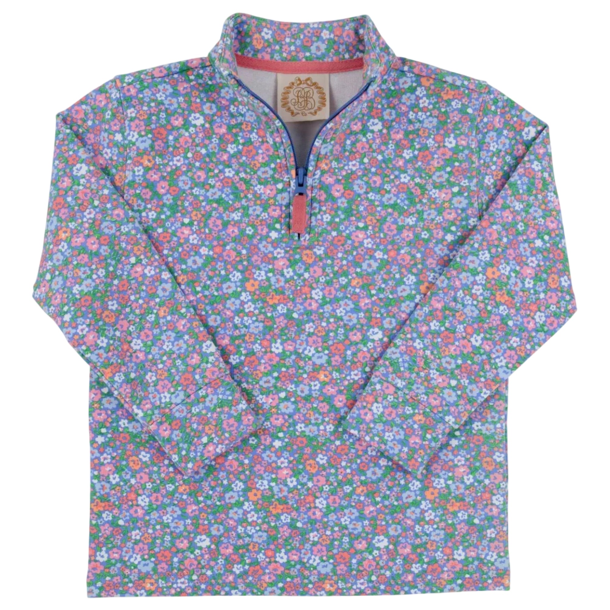 Canter Collar Half-Zip - Mountain Brook Mini Floral (Parrot Cay Coral)/Parrot Cay Coral from Anderson Parker
