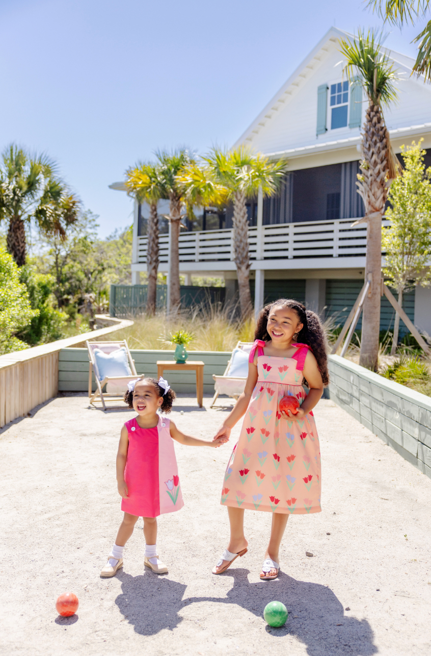 Caroline Colorblock Jumper - Palm Springs Punch/Sandpearl Pink from Anderson Parker