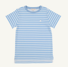 Carter Crewneck - Sarasota Sky Stripe/Worth Ave White from Anderson Parker