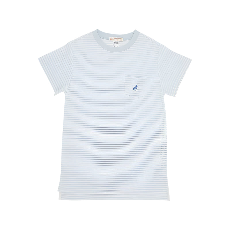 Carter Crewneck Buckhead Blue Stripe with Park City Periwinkle Stork - Anderson Parker