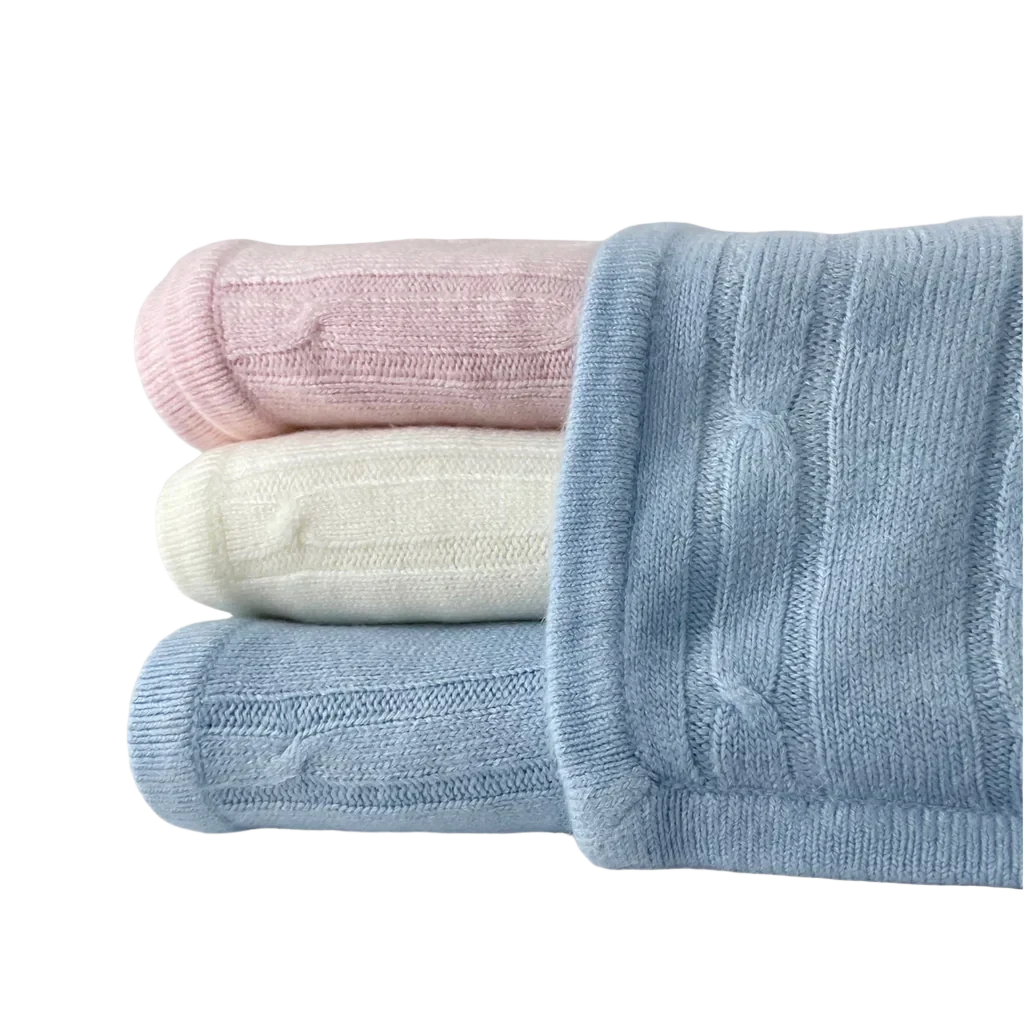 Cashmere-Like Acrylic Blanket - Ivory from Anderson Parker