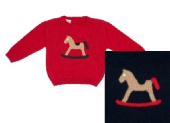 Cashmere Pullover w/ Rocking Horse Inlay from Anderson Parker