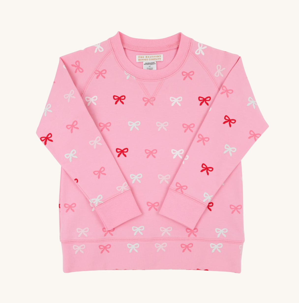 Cassidy Comfy Crewneck - Bitty Bows/Hamptons Hot Pink from Anderson Parker
