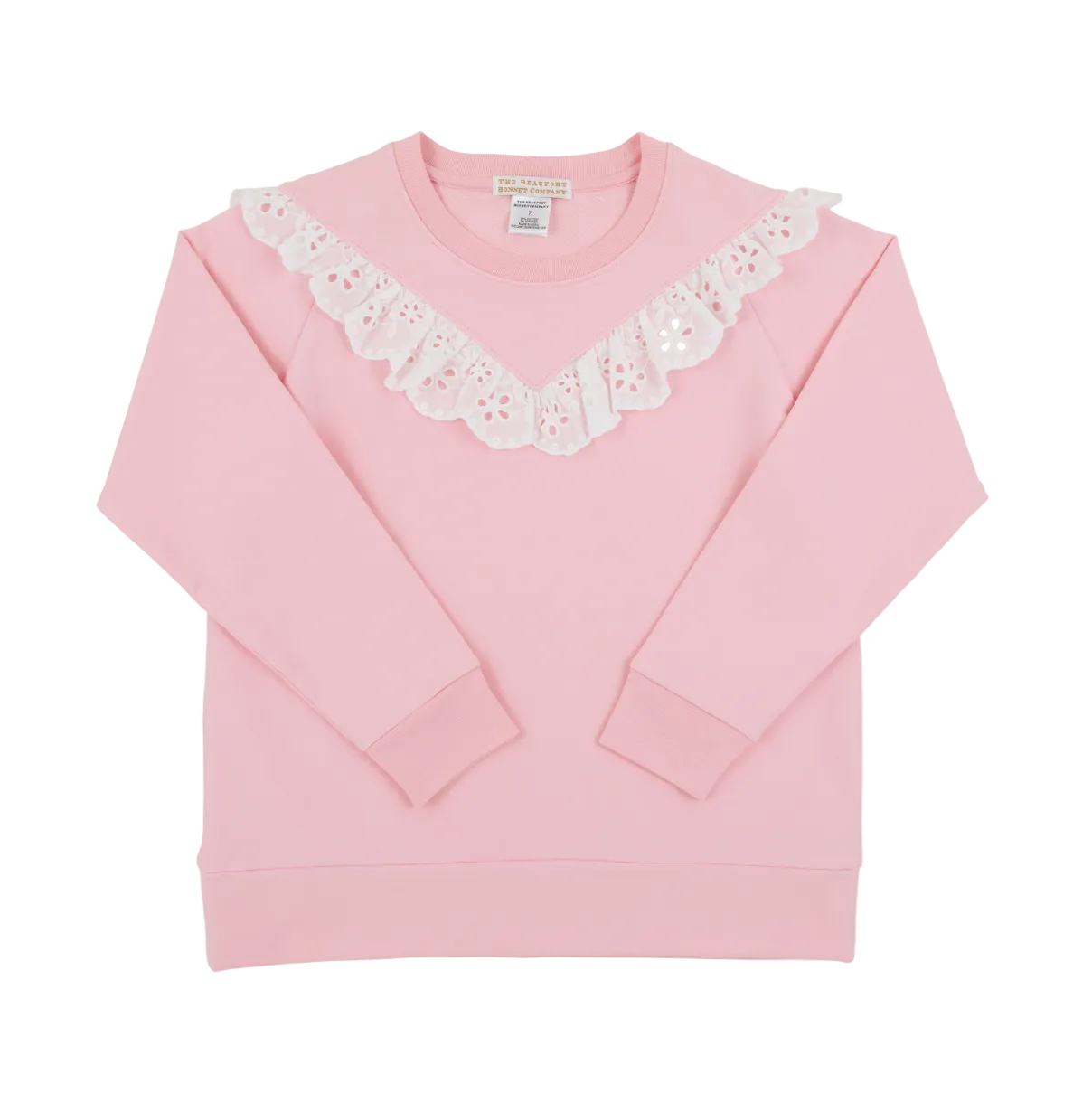 Cassidy Comfy Crewneck Girl - Sandpearl Pink/Worth Ave White from Anderson Parker