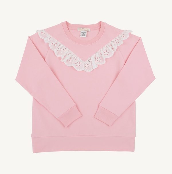 Cassidy Comfy Crewneck Girl - Sandpearl Pink/Worth Ave White from Anderson Parker